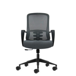 Oqonos Cherg 007 Silla de Oficina Ergonomica con Respaldo de Malla Transpirable, Piston de Gas Clase 4, Soporte Lumbar