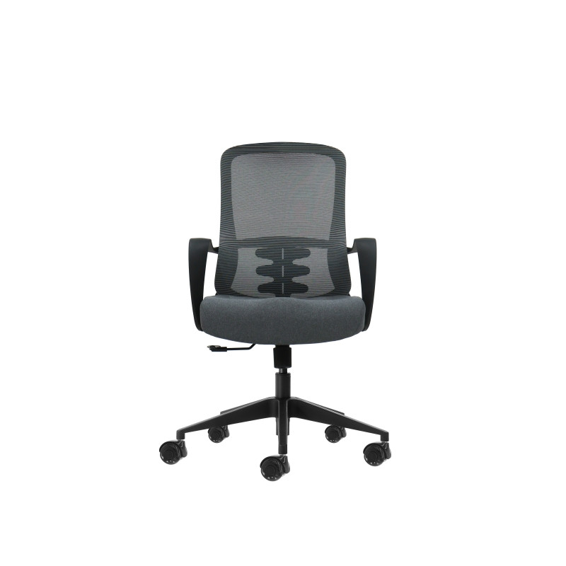 Oqonos Cherg 007 Silla de Oficina Ergonomica con Respaldo de Malla Transpirable, Piston de Gas Clase 4, Soporte Lumbar