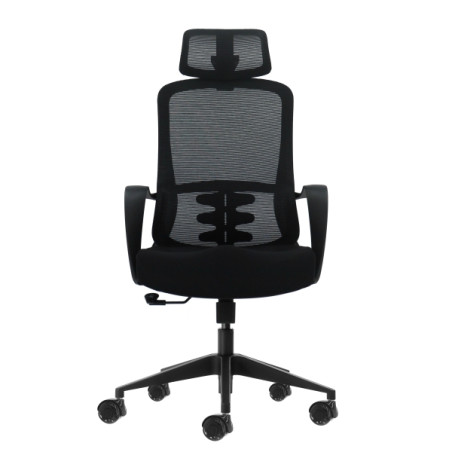Oqonos Cherg 004 Silla de Oficina Ergonomica con Reposacabezas Cervical Ajustable, Respaldo de Malla Transpirable, Piston de