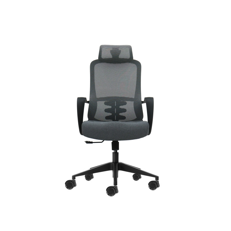Oqonos Cherg 005 Silla de Oficina Ergonomica con Reposacabezas Cervical Ajustable, Respaldo de Malla Transpirable, Piston de