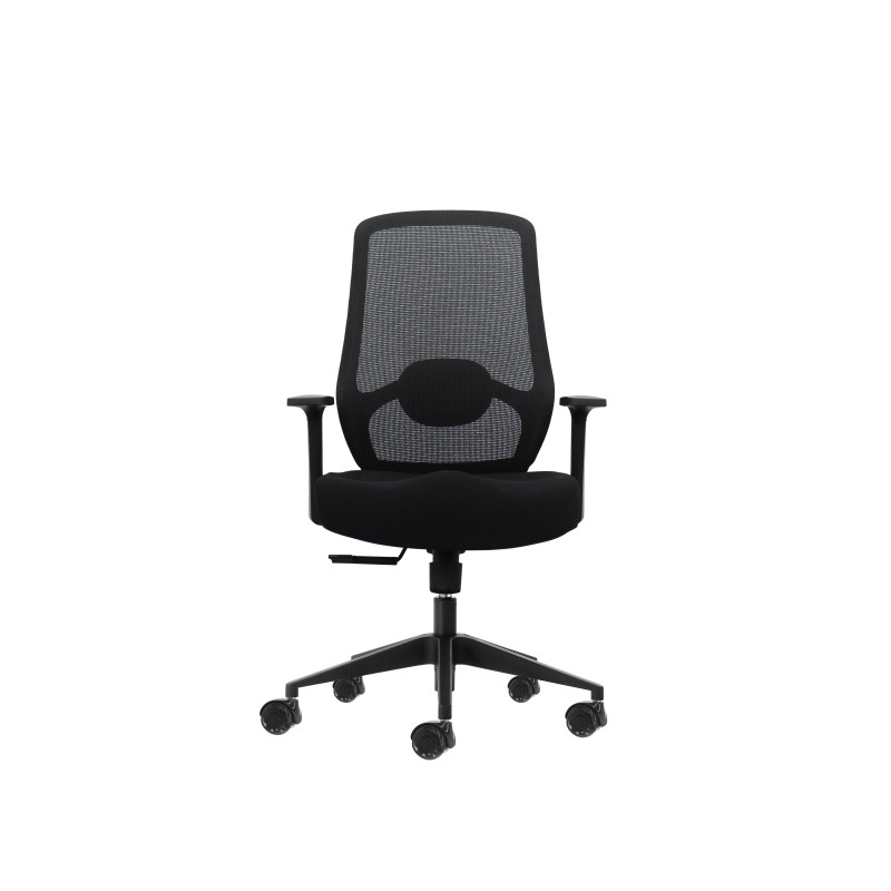 Oqonos Cherg 001 Silla de Oficina Ergonomica con Soporte Lumbar Ajustable en Altura y Profundidad, Respaldo de Malla