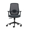 Oqonos Cherg 002 Silla de Oficina Ergonomica con Soporte Lumbar Ajustable en Altura y Profundidad, Respaldo de Malla