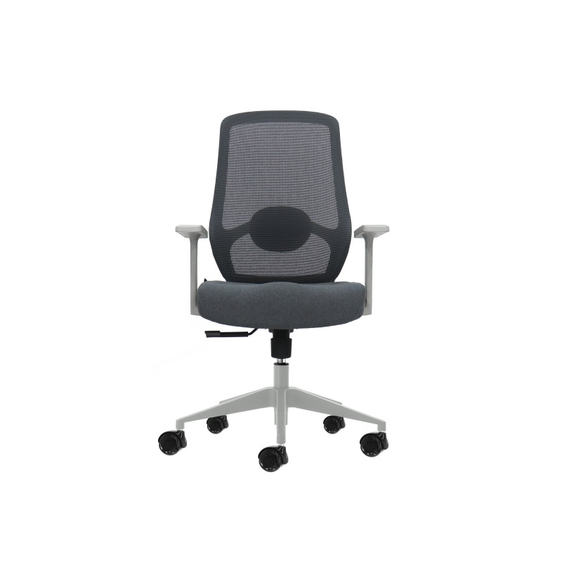 Oqonos Cherg 003 Silla de Oficina Ergonomica con Soporte Lumbar Ajustable en Altura y Profundidad, Respaldo de Malla