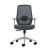 Oqonos Cherg 003 Silla de Oficina Ergonomica con Soporte Lumbar Ajustable en Altura y Profundidad, Respaldo de Malla