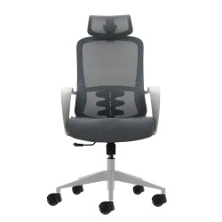 Oqonos Cherg 008 Silla de Oficina Ergonomica con Reposacabezas Cervical Ajustable, Respaldo de Malla Transpirable, Piston de