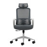 Oqonos Cherg 008 Silla de Oficina Ergonomica con Reposacabezas Cervical Ajustable, Respaldo de Malla Transpirable, Piston de