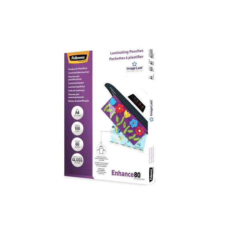 Fellowes Pack de 100 Fundas para Plastificar Brillo A4