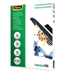 Fellowes Pack de 100 Fundas para Plastificar Brillo A4