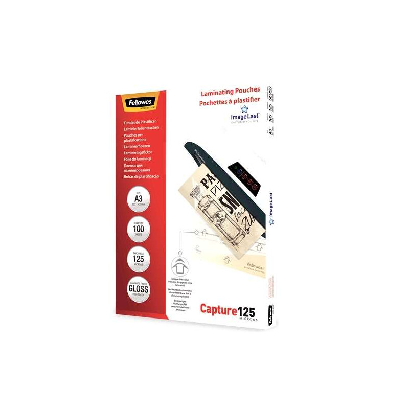 Fellowes Pack de 100 Fundas para Plastificar Brillo A3