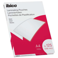 Ibico Caja de 100 Laminas de Plastificar Mate A4 125 Micras