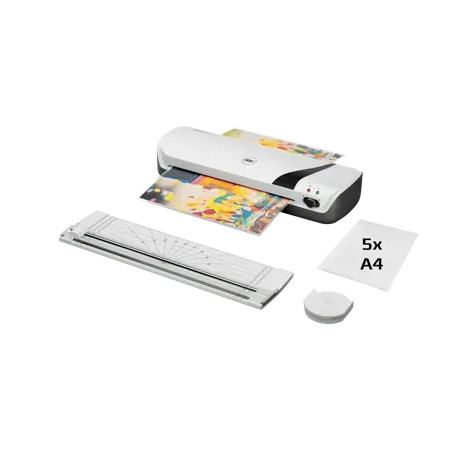 GBC Inspire+ A4 Set de Plastificadora + Recortadora de Esquinas + Cizalla + Paquete de 5 Bolsas de Plastificacion A4
