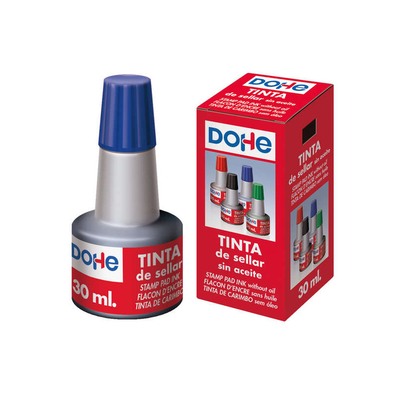 Dohe Tinta para Tampones y Sellos 30ml Azul Color Azul