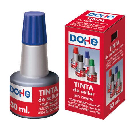 Dohe Tinta para Tampones y Sellos 30ml Azul Color Azul