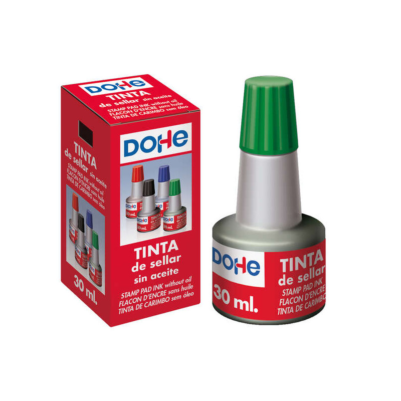 Dohe Tinta para Tampones y Sellos 30ml Verde Color Verde