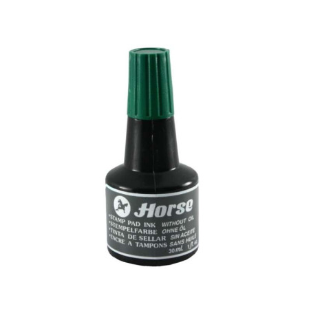 Horse Bote de Tinta para Tampon 30ml Verde Sin Aceite - Color Verde