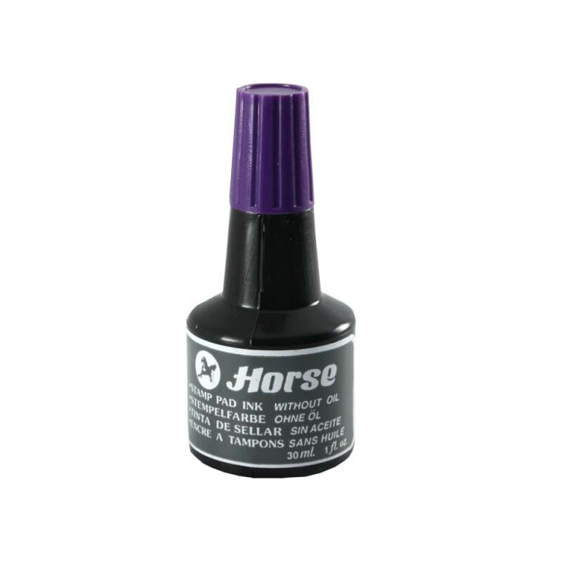 Horse Bote de Tinta para Tampon 30ml Violeta Sin Aceite - Color Violeta