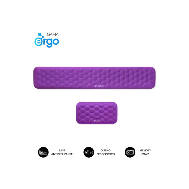 Subblim Pack Ergo Airpadding Reposamuñecas para Teclado y Raton 04E012