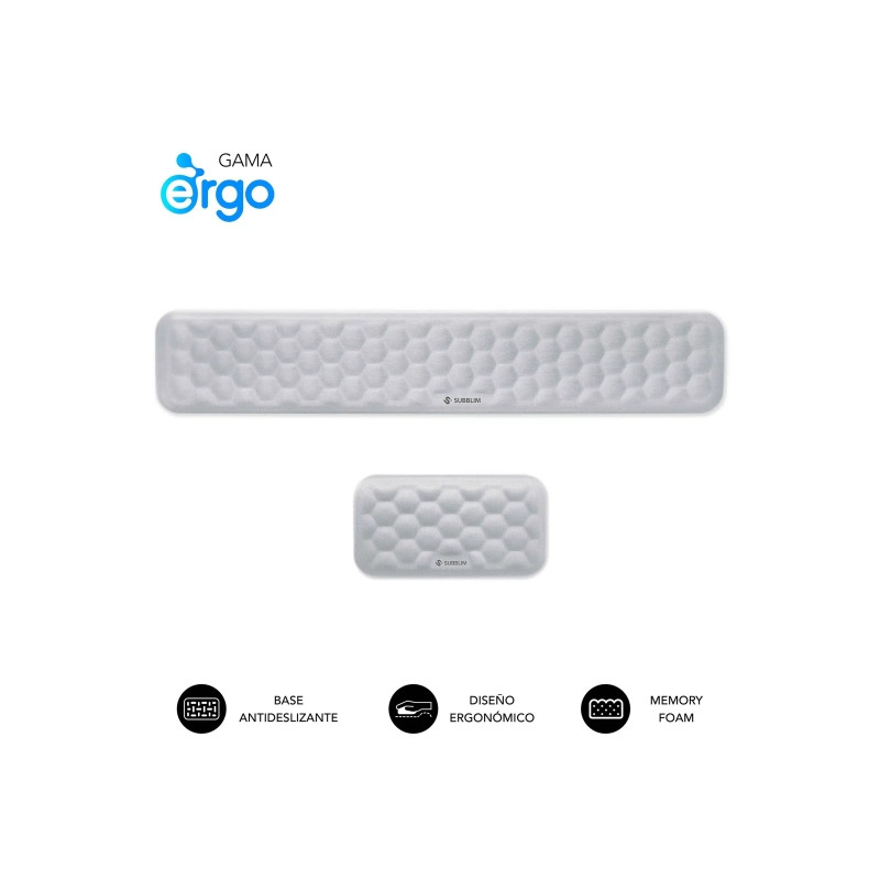 Subblim Pack Ergo Airpadding Reposamuñecas para Teclado y Raton 04E011