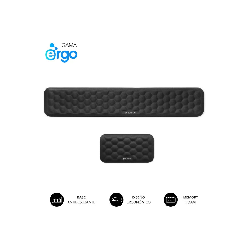 Subblim Pack Ergo Airpadding Reposamuñecas para Teclado y Raton 04E010