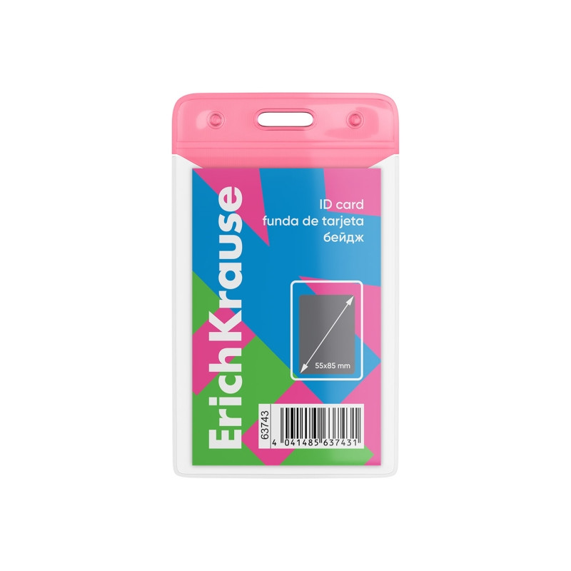 ErichKrause Neon Funda para Tarjeta Rosa