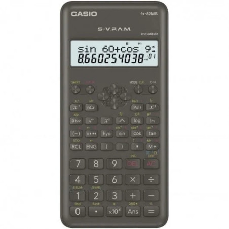 Casio Calculadora Cientifica FX-82MS 2ª Ed.- Pantalla LCD de 2 Lineas
