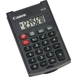 CANON AS-8 Calculadora de Bolsillo con Pantalla LCD de 8 Digitos