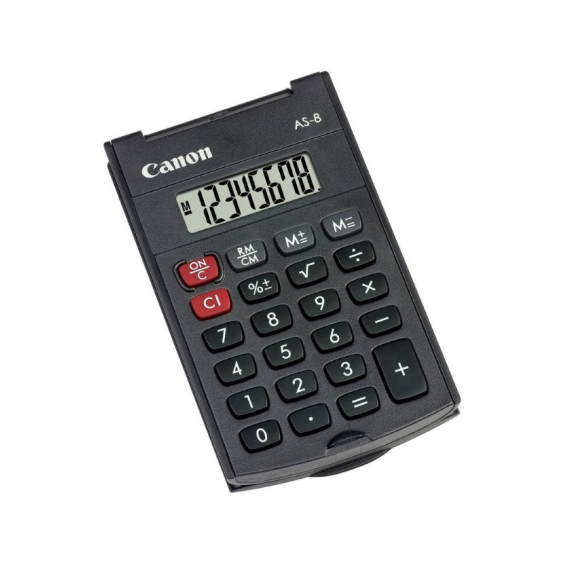 CANON AS-8 Calculadora de Bolsillo con Pantalla LCD de 8 Digitos