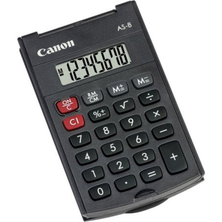 CANON AS-8 Calculadora de Bolsillo con Pantalla LCD de 8 Digitos