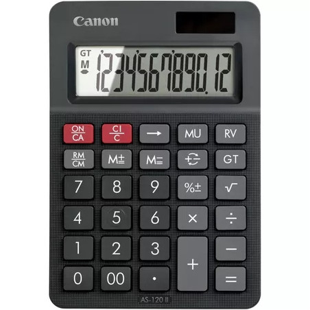 CANON AS-120 II Calculadora de Sobremesa con Pantalla LCD de 12 Digitos