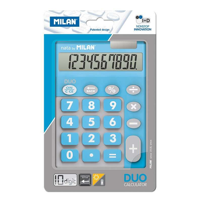 Milan Calculadora 10 Digitos Duo Azul
