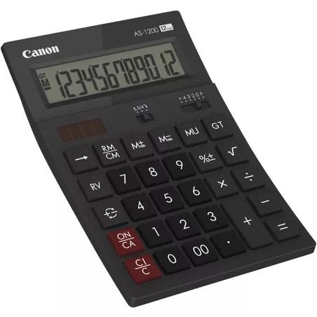 CANON AS-1200 Calculadora de Sobremesa con Pantalla LCD de 12 Digitos
