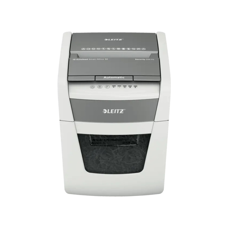 Leitz IQ Autofeed 50X P4 Destructora Automatica de Papel Corte en Particulas P-4
