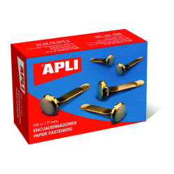 Apli Caja de 100 Encuadernadores Metalicos 12mm sin Arandela