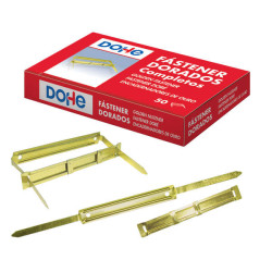 Dohe Caja de 50 Fasteners Metalicos Dorados