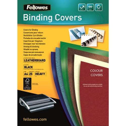 Fellowes Pack de 25 Portadas de Carton Simil Piel Delta Cuero A4