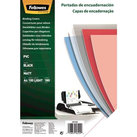 Fellowes Pack de 100 Portadas para Encuadernar de PVC A4