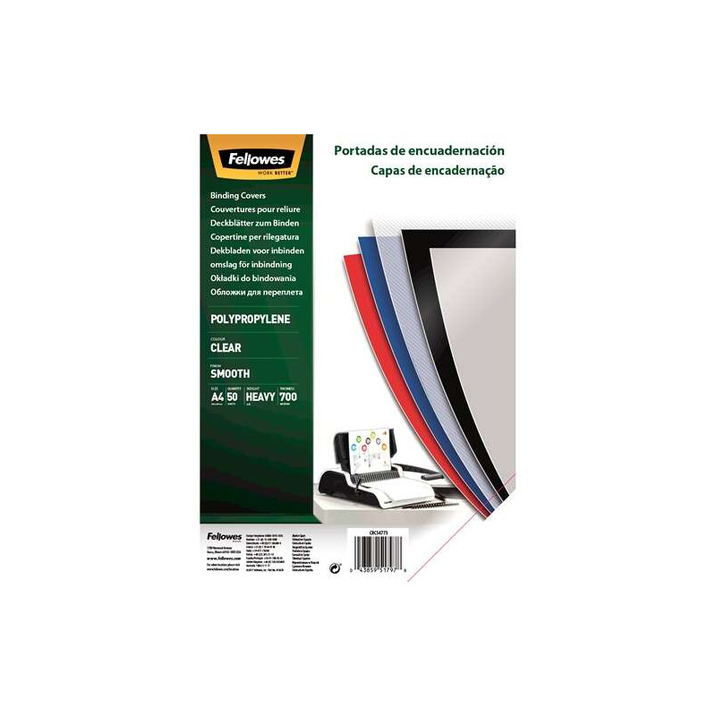 Fellowes Pack de 50 Portadas de Polipropileno A4