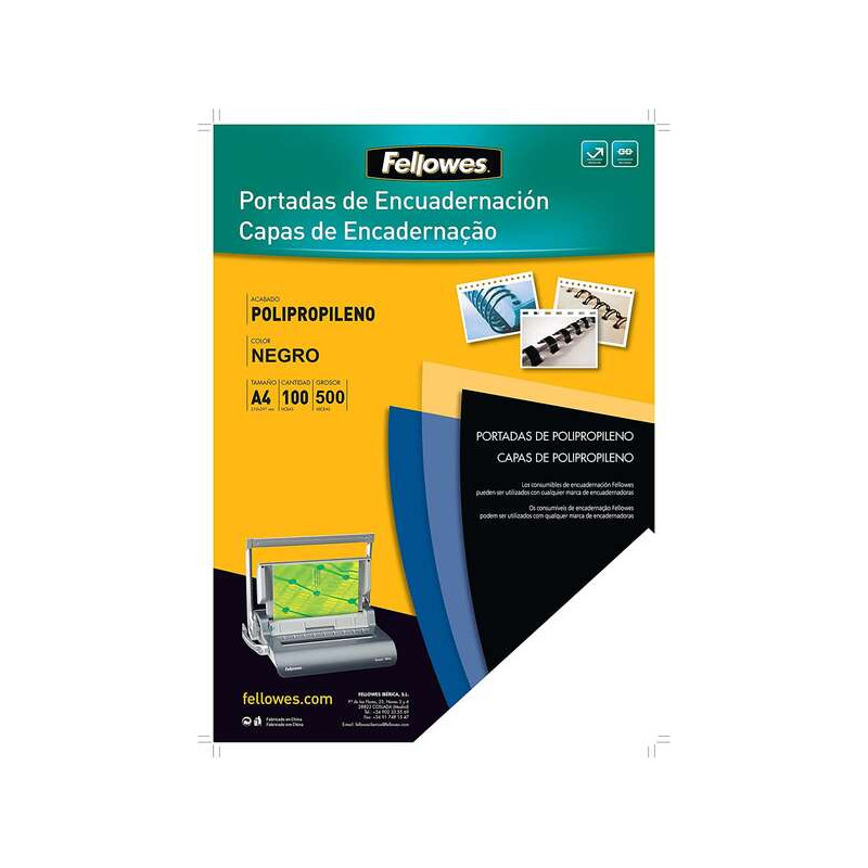 Fellowes Pack de 100 Portadas de Polipropileno A4
