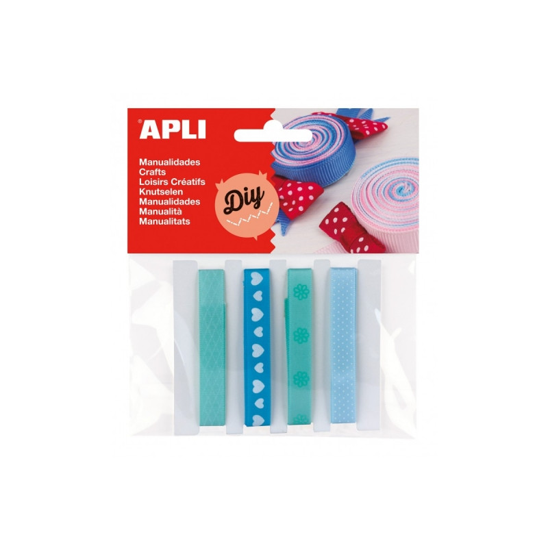 Apli Pack de 4 Cintas de Tela Azul