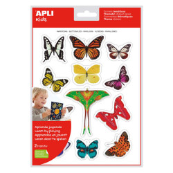 Apli Gomets Tematicos Realistas Mariposas