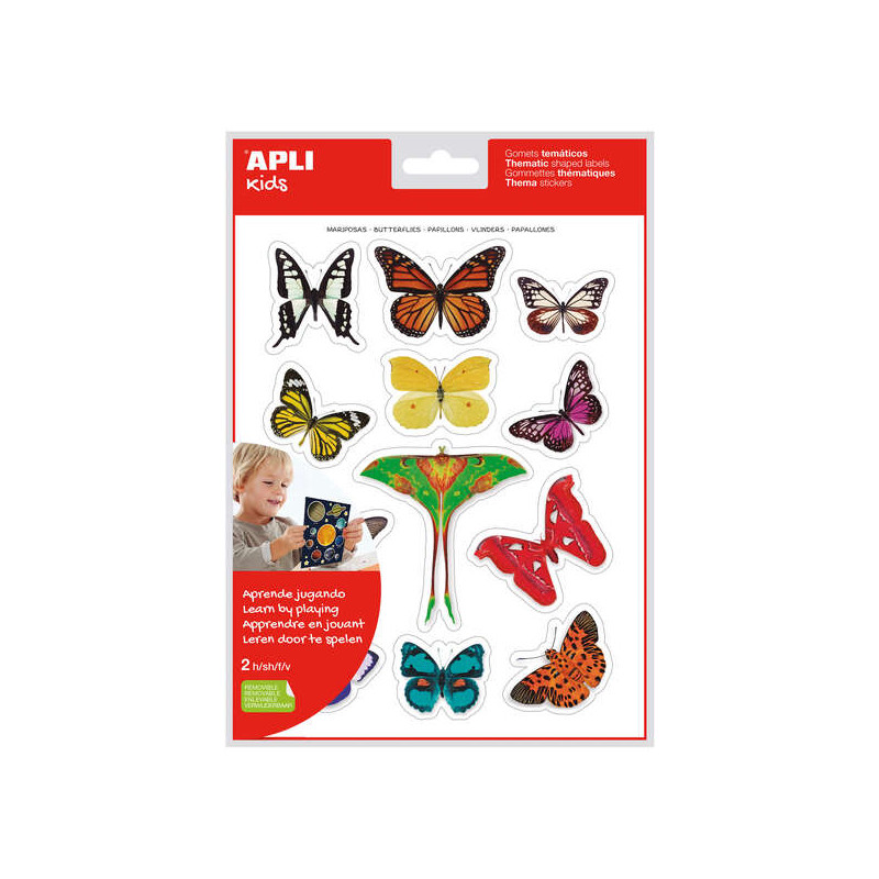 Apli Gomets Tematicos Realistas Mariposas