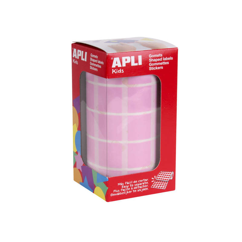 Apli Rollo con 1.770 Gomets Cuadrados 20x20mm