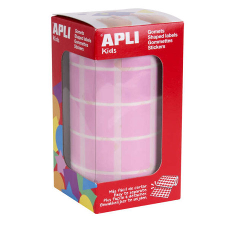 Apli Rollo con 1.770 Gomets Cuadrados 20x20mm