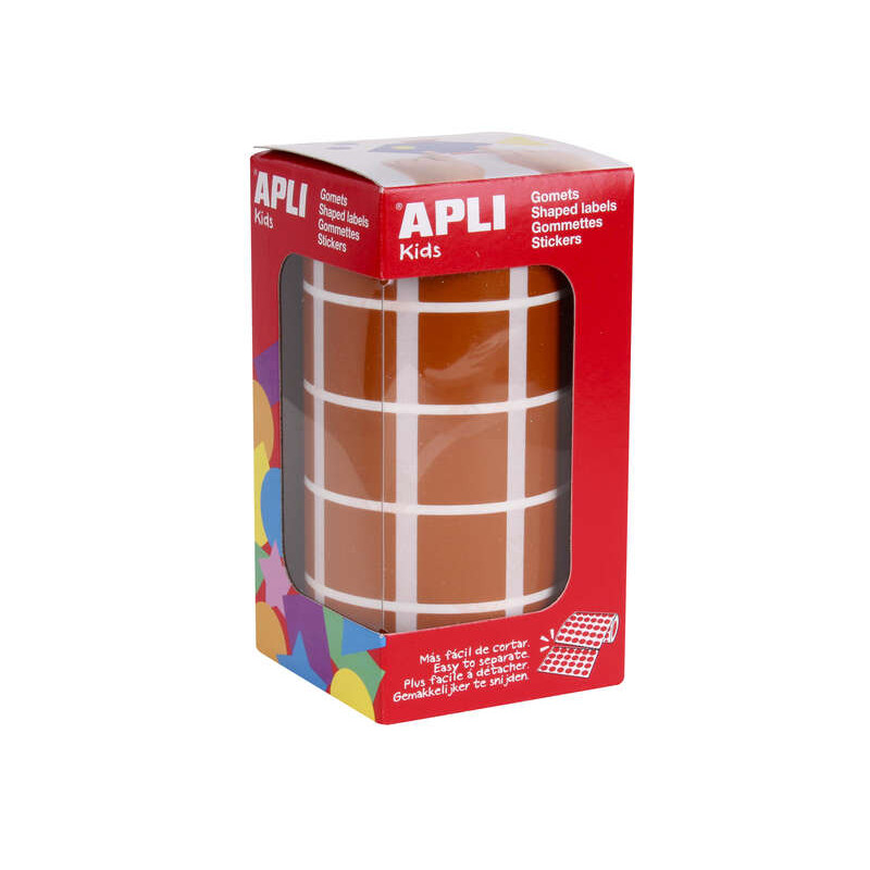 Apli Rollo con 1.770 Gomets Cuadrados 20x20mm