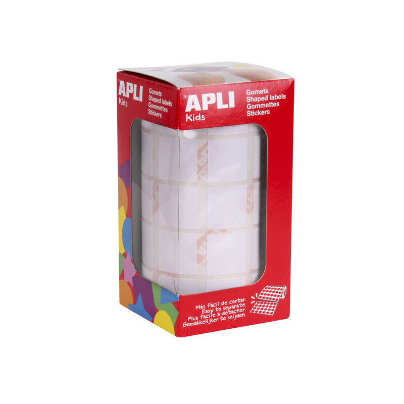 Apli Rollo con 1.770 Gomets Cuadrados 20x20mm