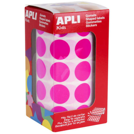 Apli Gomets Redondos Fucsia Ø 20mm