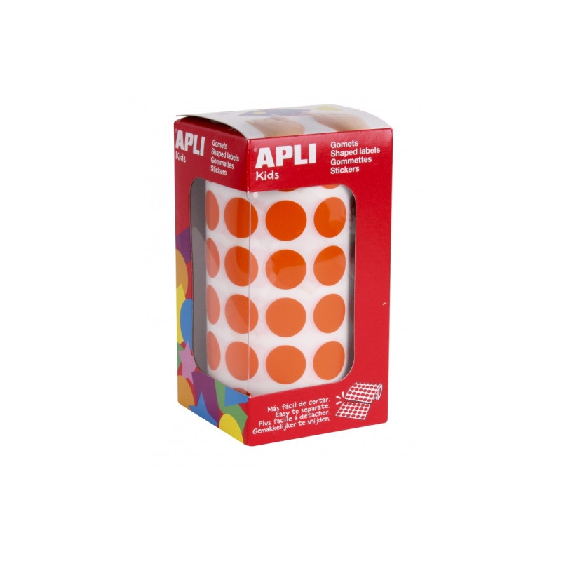 Apli Rollo de 2.832 Gomets Redondos Ø 15mm