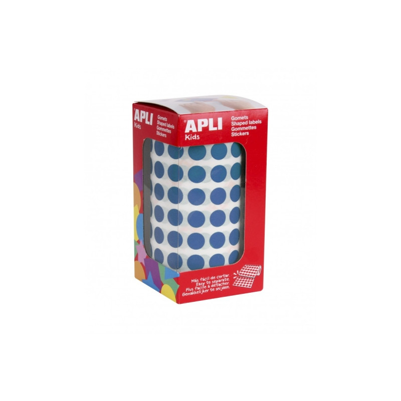 Apli Rollo de 5.192 Gomets Redondos Adhesivo Permanente