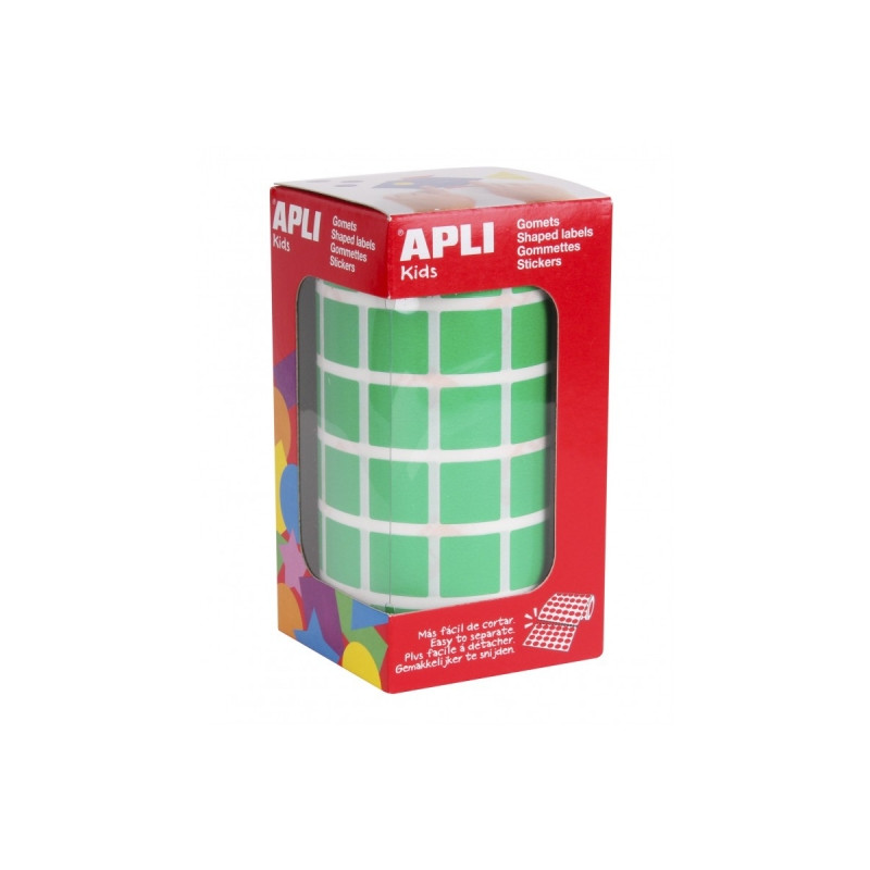 Apli Rollo de 2.832 Gomets Cuadrados 15 x 15mm