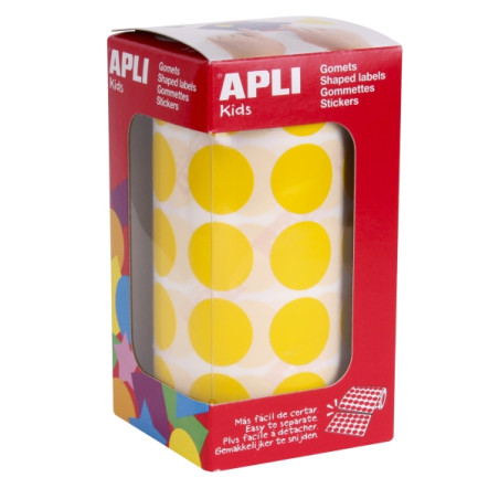 Apli Rollo de 1.770 Gomets Redondos Ø 20mm